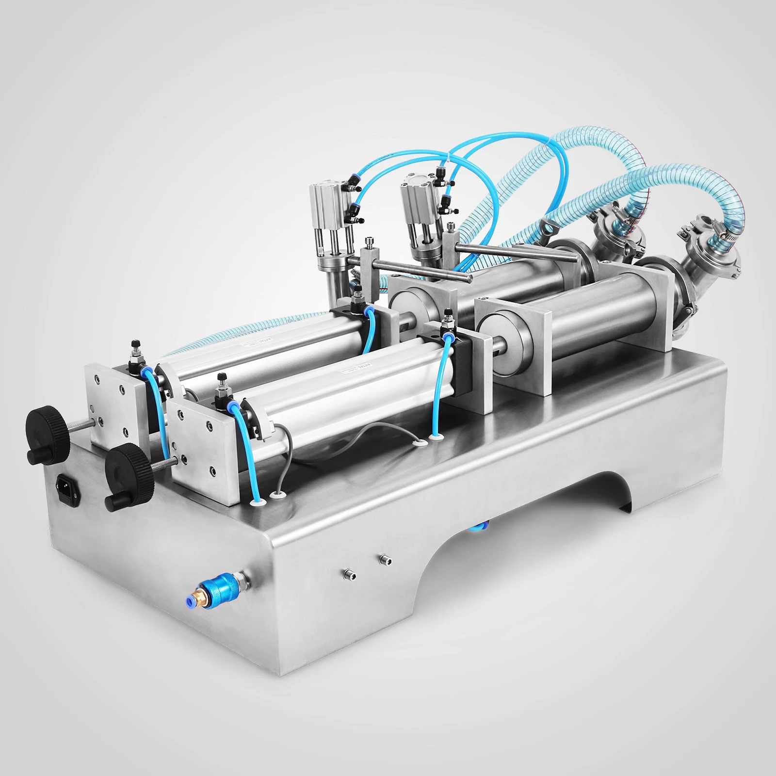 Two-head semi-automatic piston filler
