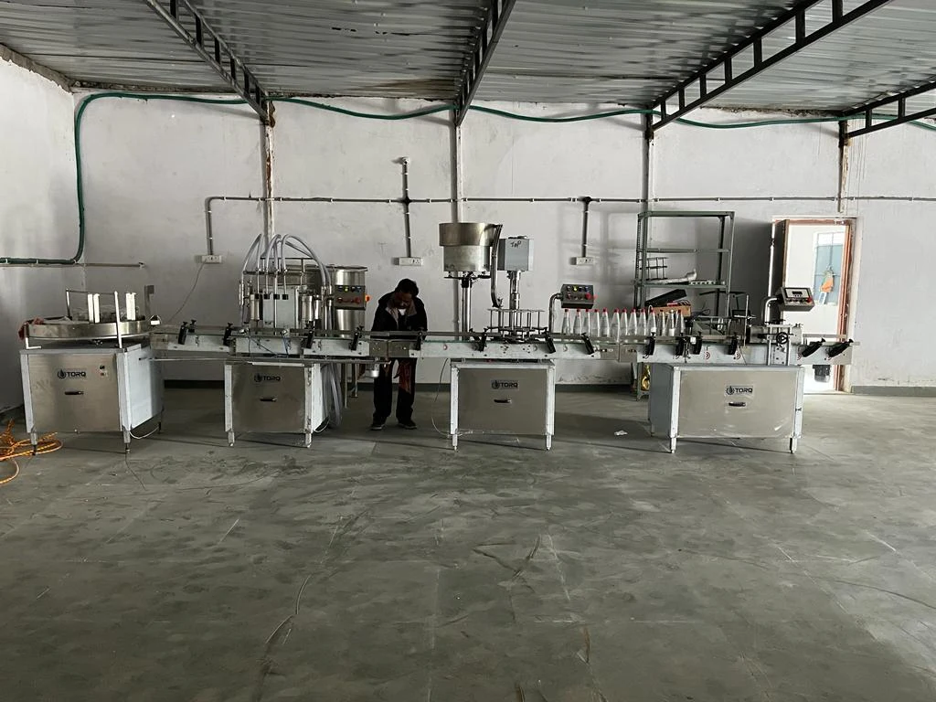 Four-head filling line