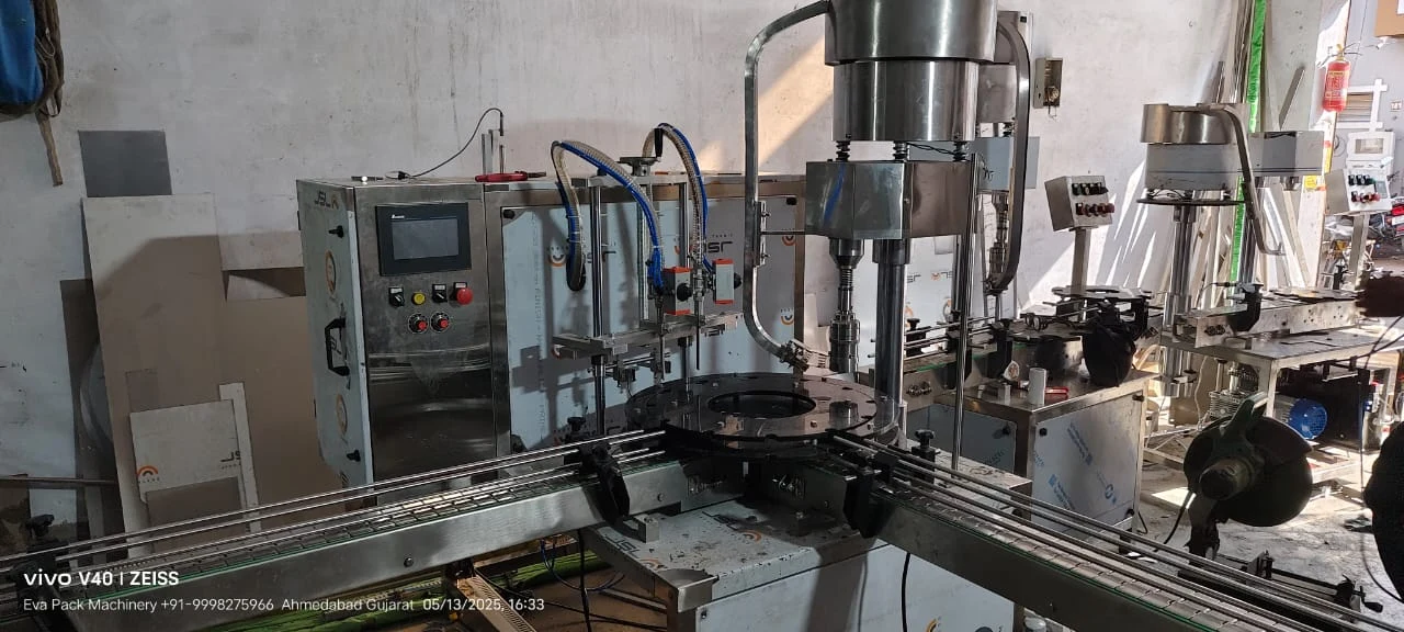 Bottle capping station — workshop view