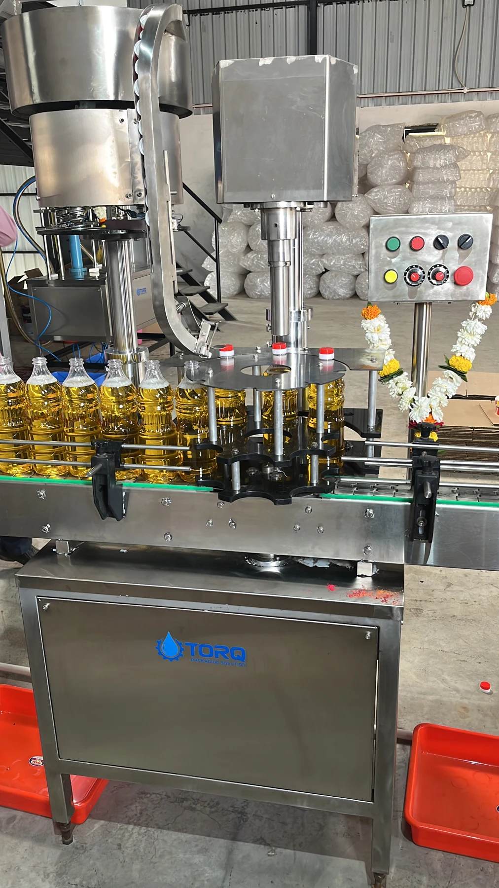 Bottle filling station with control panel