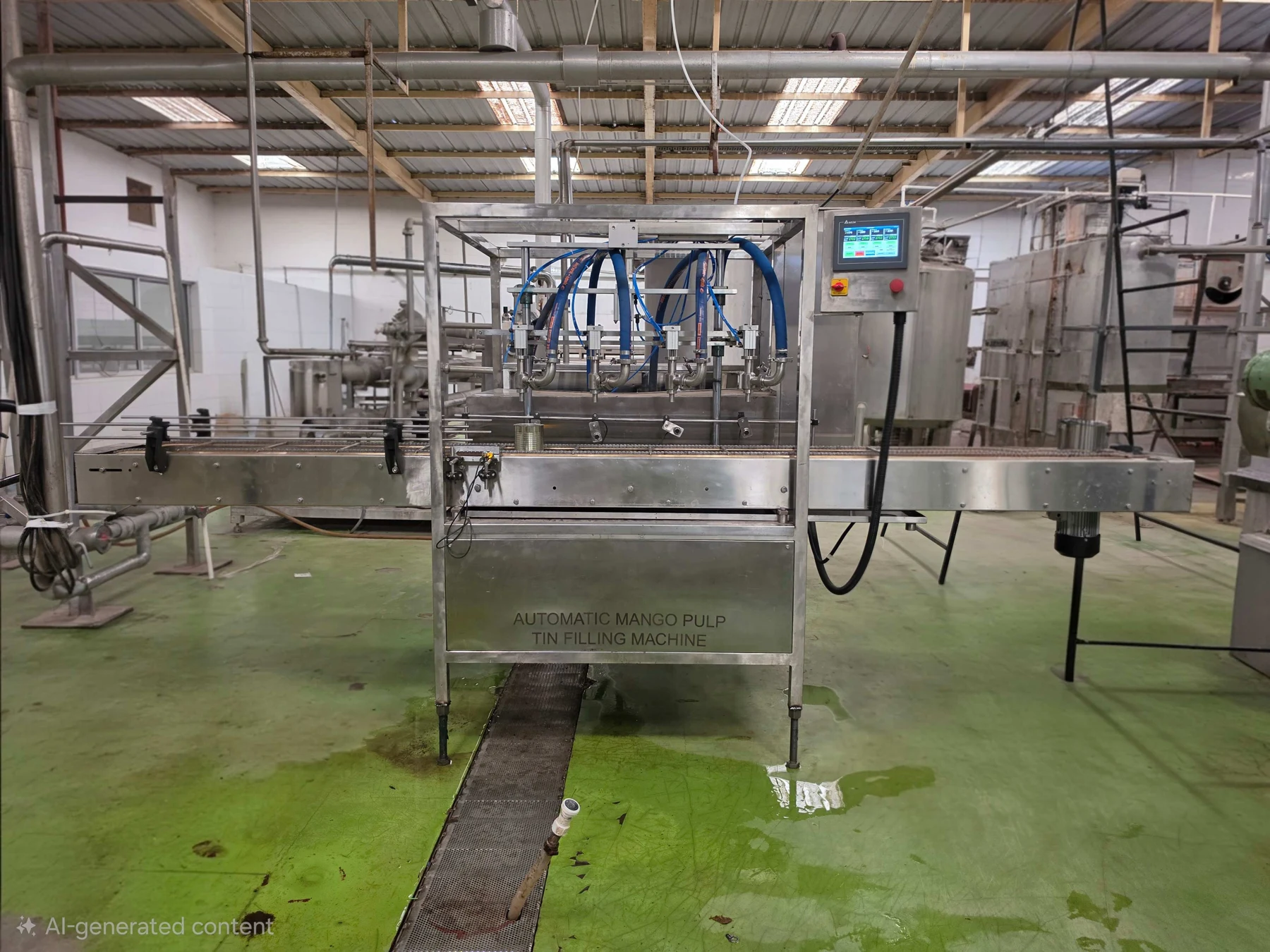Multi-nozzle conveyor filling machine