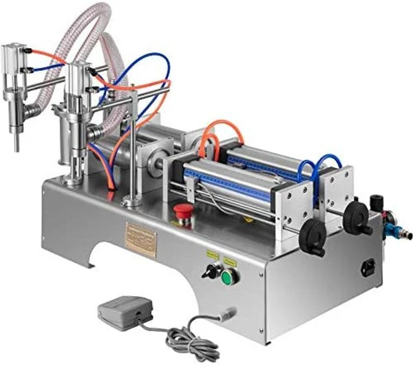 Two-head semi-automatic piston filler, view 2