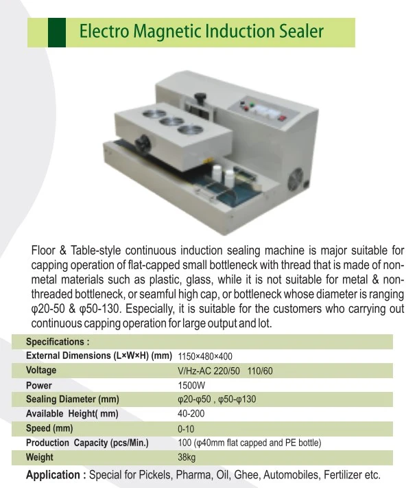 Continuous electromagnetic induction sealer