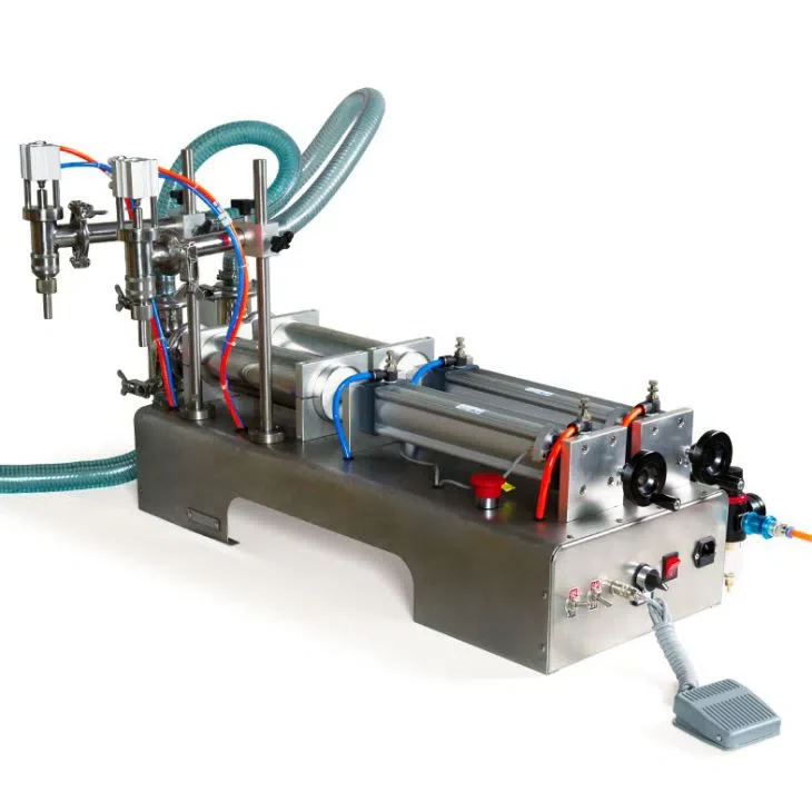 Two-head semi-automatic piston filler, view 3